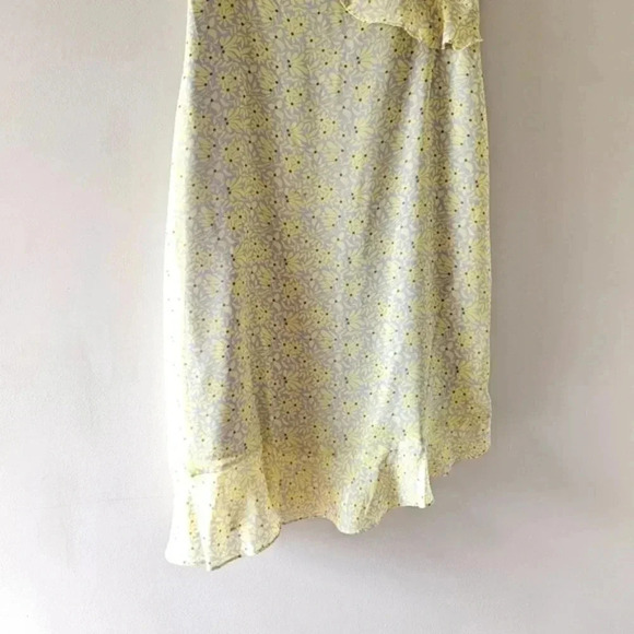 Nanette Lepore Women's Floral Ruffled Midi Dress In Lemon Meringue Size  16. - Picture 10 of 15